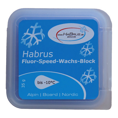 Habrus skitools Fluor Speed Wachs blau 35 g Skiwax Skiwachs Rennwachs Wax