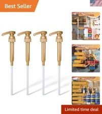 Elegant Gold Coffee Syrup Pump Set - Drip-Free Dispenser for Coffee Enthusiasts