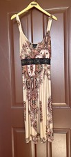 Pretty Pink Beige MIDI Tank Dress W/ Waist Accent Size 2X