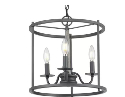 Progress Lighting Somstreet 3-Light Graphite w/Weathered Gray Accents Pendant