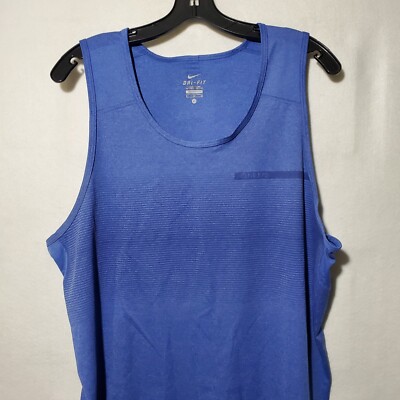 Nike Tank Top Mens XL Blue Sleeveless Basketball Dri Fit