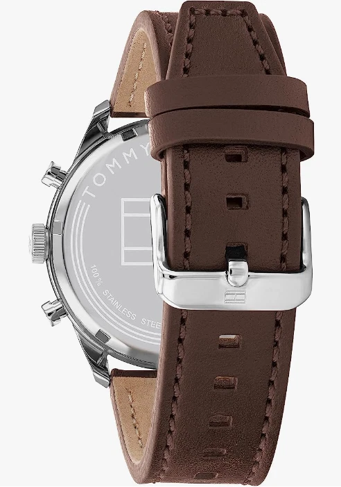 Tommy hilfiger deals brown leather watch