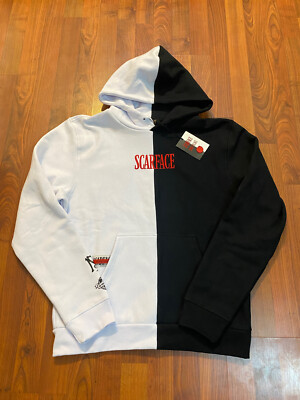 NEW Scarface Movie Tony Montana Al Pacino Split Black Hoodie Sweatshirt  Large XL | eBay