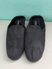 IZOD SLIPPERS SHOES SLIP ON BLACK MENS SIZE L 10-11