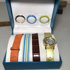 Avon Womens Analog Watch Set Quartz Movement Interchangeable Bands