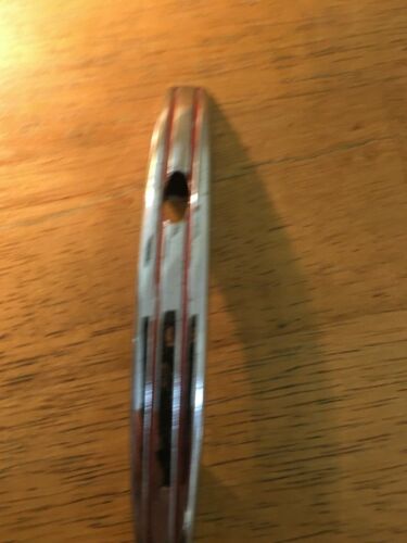 mid century chrome draw handle red lines 1950s. - Picture 1 of 3