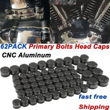For Harley Engine Bolt Caps Cover Touring Electra Road Glide King Softail Black 
