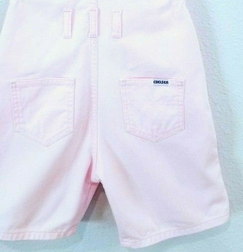 Vintage Chelsea Little Girls Pearls Sequin Hearts Rhinestones Denim Shortalls-M - Picture 4 of 5