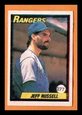 Venezuela Sticker 1990 Jeff Russell #277 Texas Rangers VERY RARE