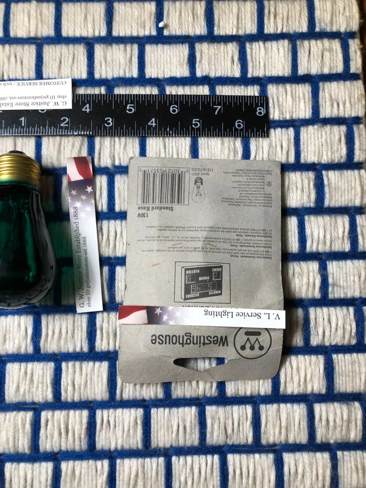 BOXof one WESTINGHOUSE 11w old S14 SIGN BULB GREEN 11S14 G 03571 EDISON shape - Image 3 of 4