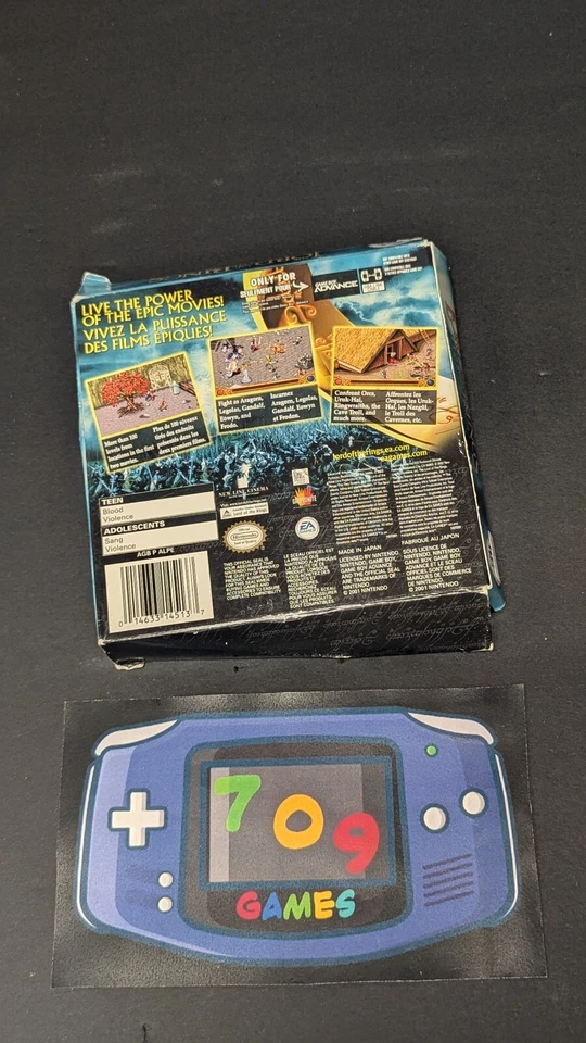Lord of the Rings: The Two Towers (Nintendo Game Boy Advance) GBA CIB COMPLETE - Изображение 2 из 4