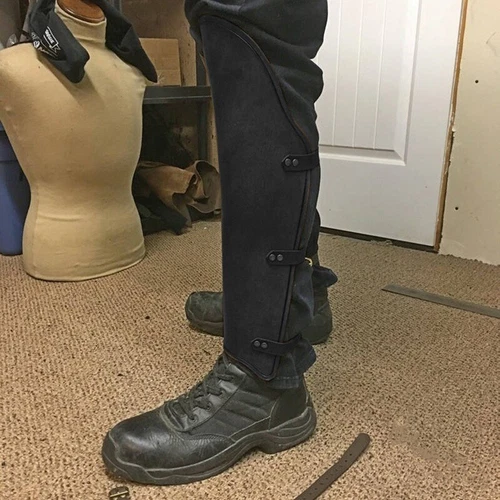 Medieval Greaves Leg PU Leather Strap Wrap Armor Part Warrior Costume Boot Set - Picture 13 of 19
