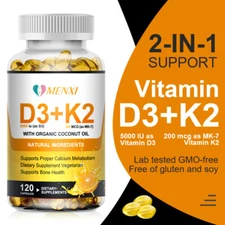 Vitamin K2 D3 Vitamin with BioPerine, Boost Immunity & Heart Health Supplement