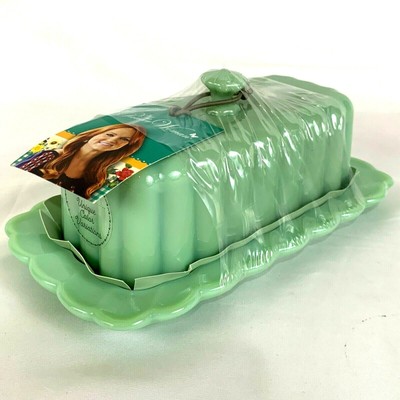 The Pioneer Woman BUTTER DISH JADE MILK GLASS Timeless ...