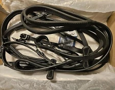 ExionPro Designer Fancy Snaffle Bridle with Rubber ReinsVT-1131-SS-COB NWT 