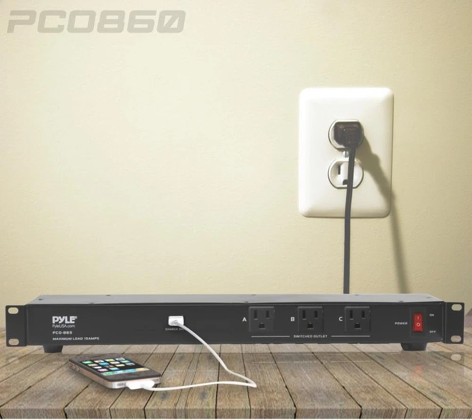 Tira acondicionadora central de fuente de distribución de energía PDU 19 salidas 1U 19" montaje en rack Foto 4 de 4