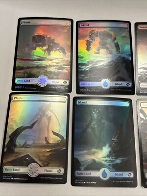 MTG Brothers' War Full Art * FOIL * Mech Basic Land Set - (10 cards) Magic  BRO