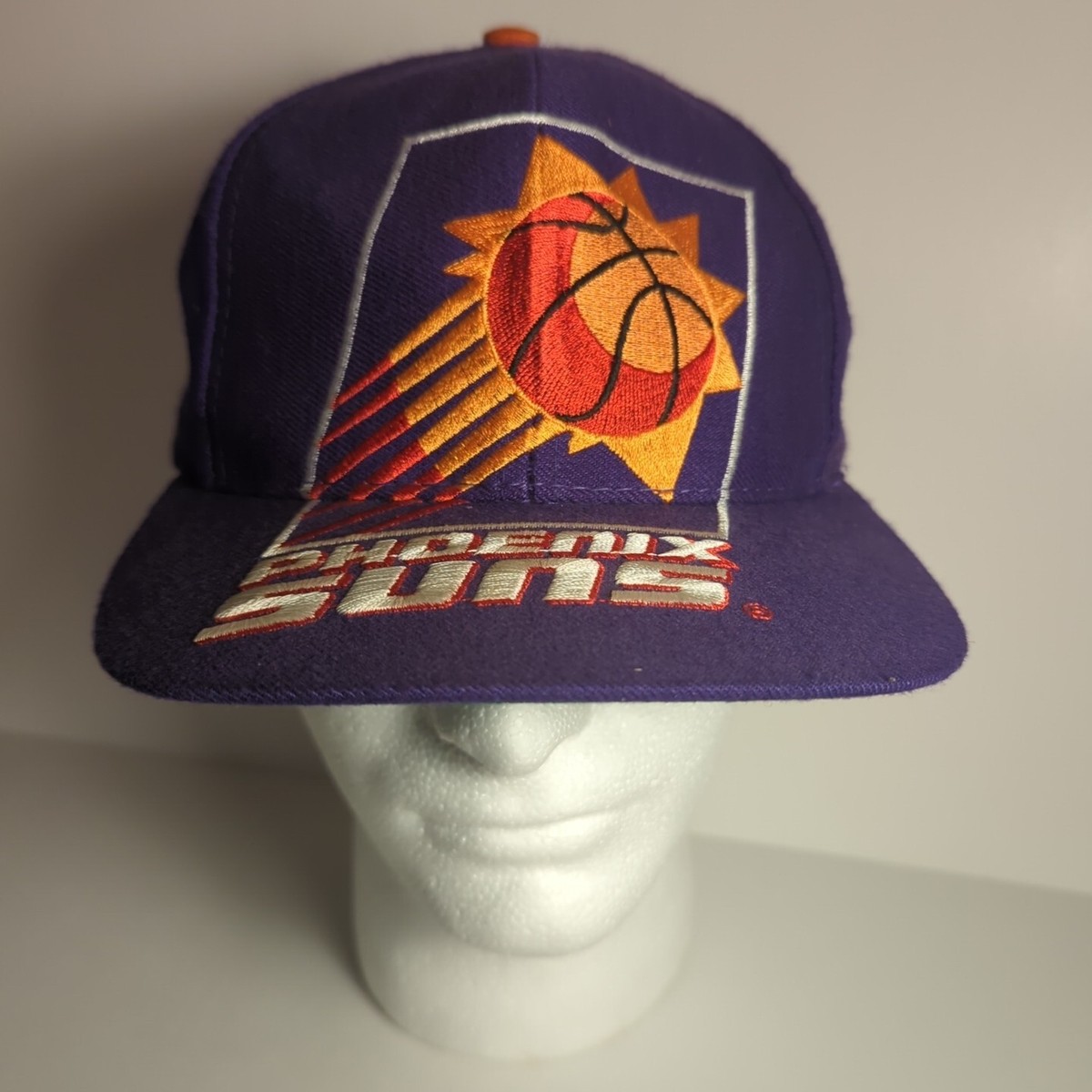 AJD Phoenix Suns NBA Big Logo Snapback Cap Hat Vintage 90's