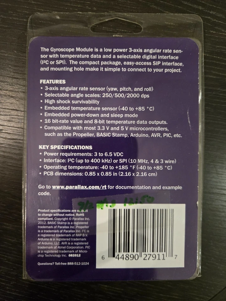 Parallax Gyroscope Module 3-Axis L3G4200D  - Image 2 of 2