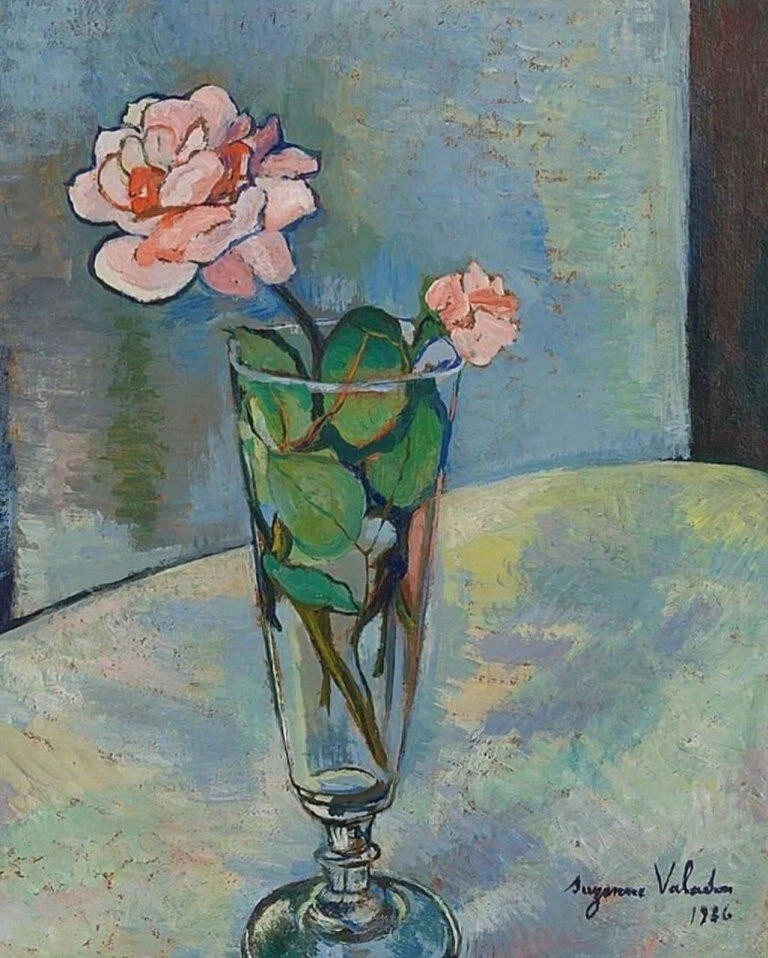 Flores en un jarrón Suzanne Valadon 1936 impresión floral de arte de naturaleza muerta para enmarcar Foto 2 de 2