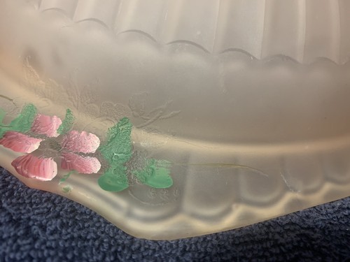 Plato de cuenco de vidrio de depresión esmerilado rosa abierto Hocking Pink Mayfair de 1930 - Imagen 11 de 12