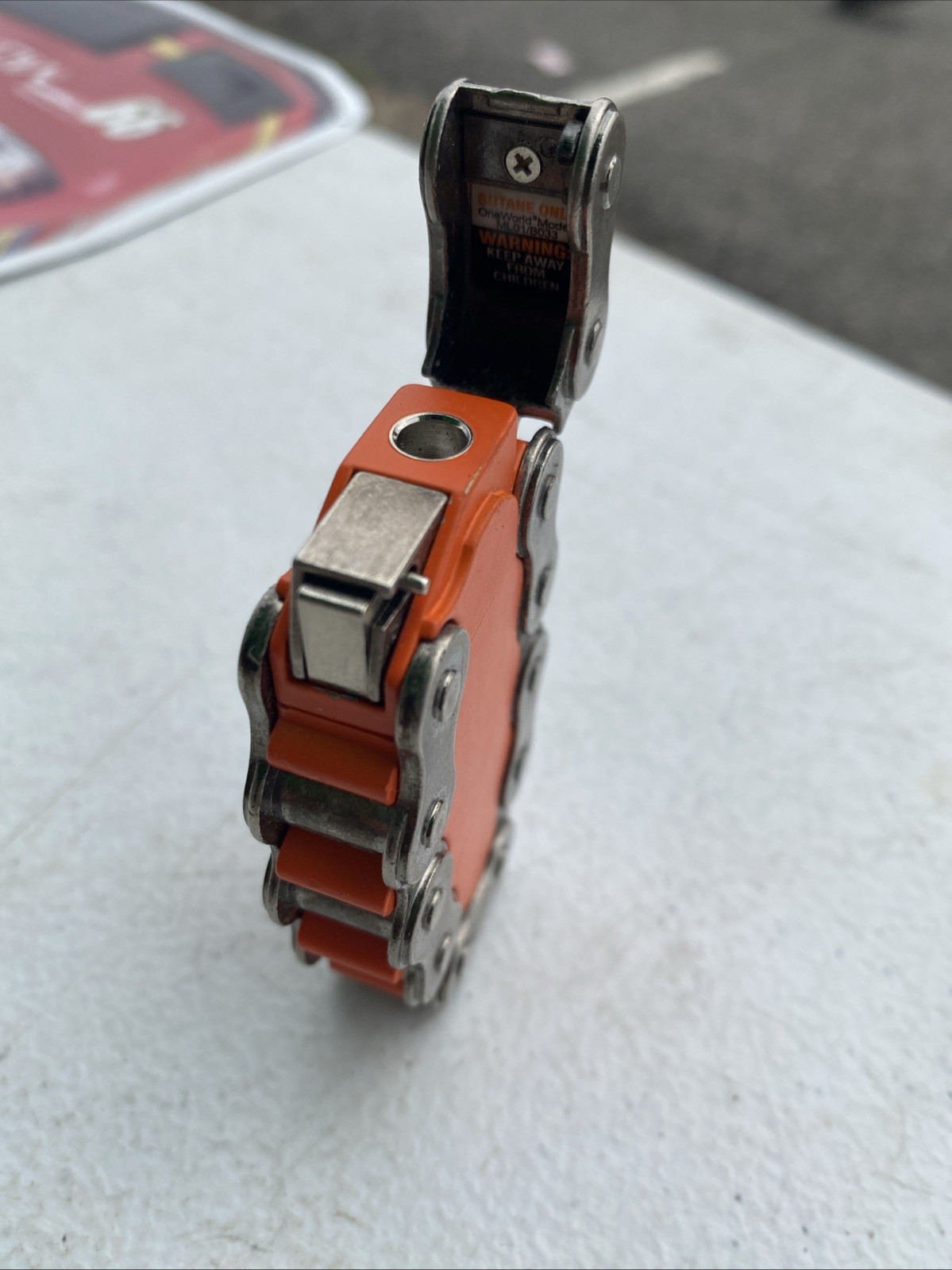 VINTAGE HARLEY DAVIDSON CHAIN LINK BUTANE LIGHTER