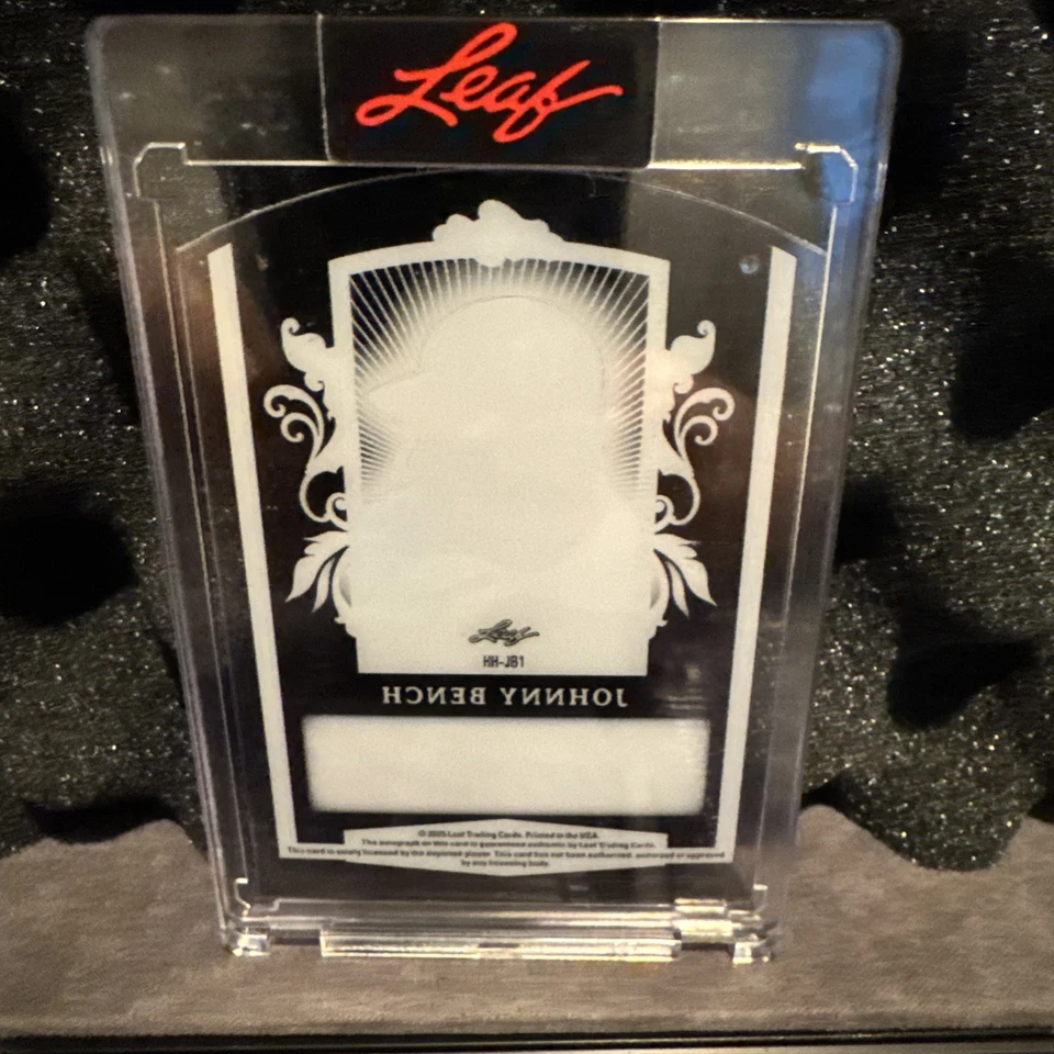 Autógrafo Leaf Sports Heroes 2025 - Johnny Bench - rojo #1/2 Foto 3 de 4