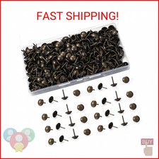 wugongshan 250 Pcs Upholstery Tacks, Decorative Furniture Tacks, Round Head Bron