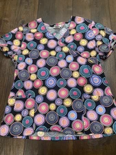 Womans Medical Scrub Shirt Size Large By SB Scrubs #16