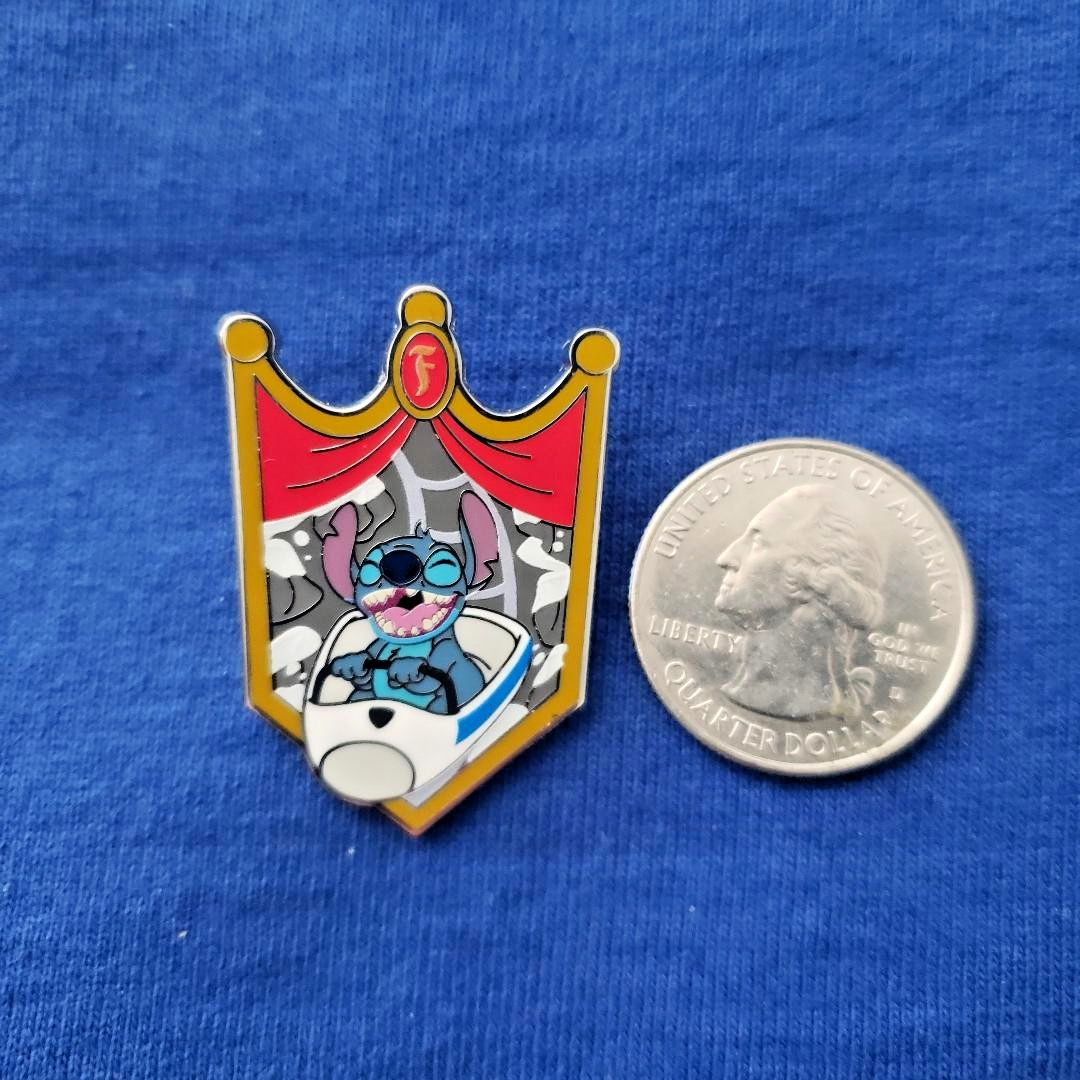 Disney Pin Stitch Matterhorn Fantasyland Crest Mystery Series 2024