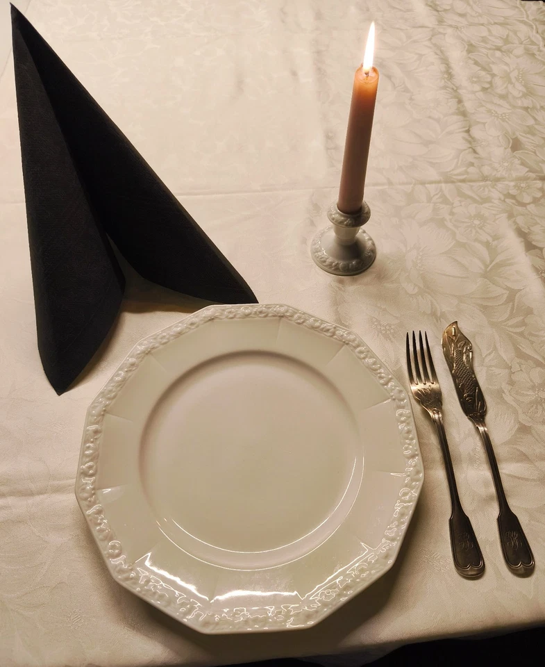 alt antik Jugendstil Fischbesteck versilbert Tafelsilber 12 tlg. seltenes Decor - Bild 2 von 4