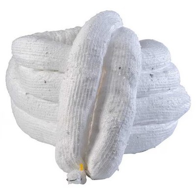 Brady Spc520 Sorbent Boom, 32 Gal, 5 In X 20 Ft, Oil, White, 2 Pk