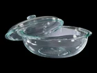 Vintage Pyrex 024 2 Qt Clear Glass Casserole Dish With Lid USA Round