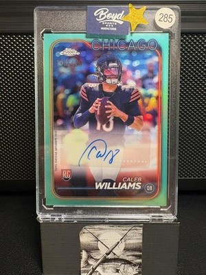 2024 Topps Chrome  Rookie Auto Caleb Williams #RA-CWI Aqua Refractor /199 AU, RC
