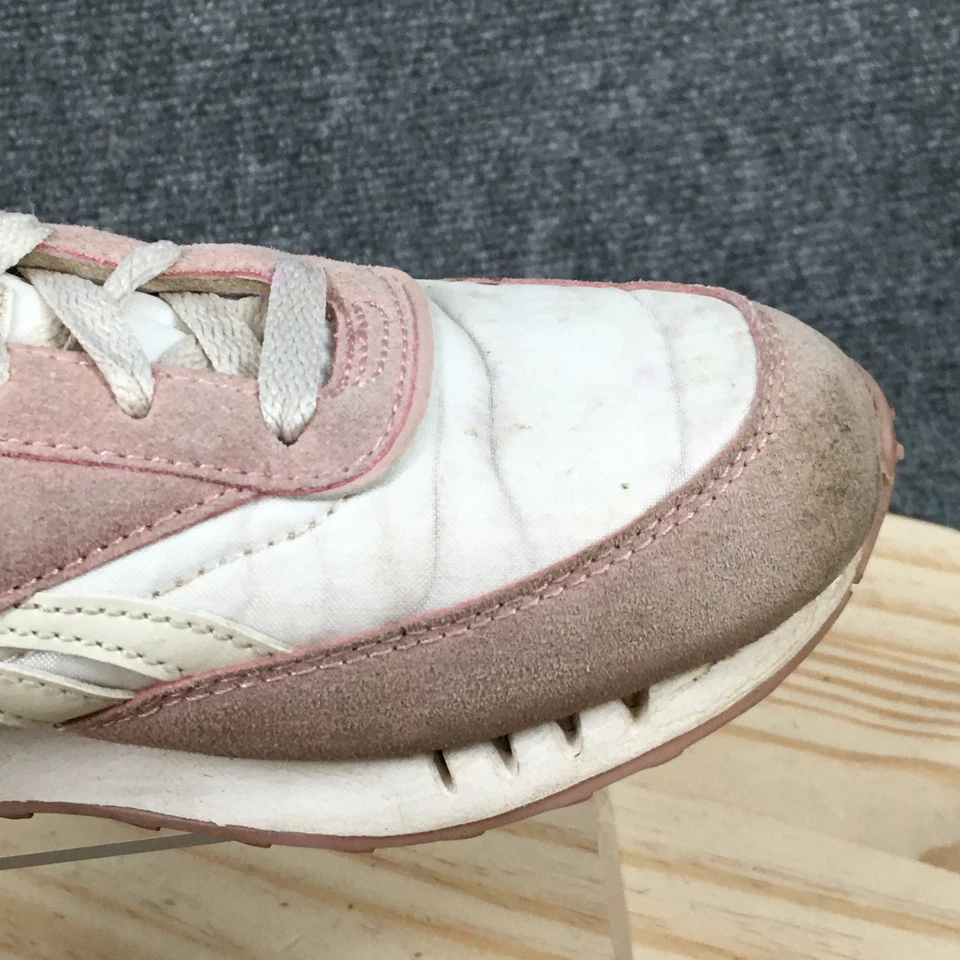 Reebok Shoes Youth 3 Forte Racer Running Sneakers White Pink Lace Up AR30155S - Image 4 of 4