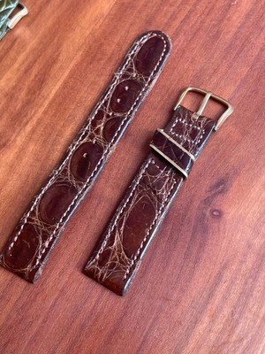 Vintage LONGINES Leder  Armband mit Schließe 16 mm Strap and Buckle