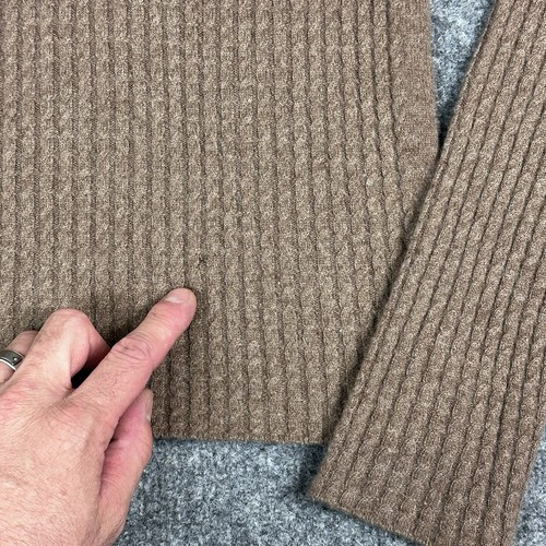The Row Pullover Damen XS braun gerippt V-Ausschnitt Kaschmir hergestellt in den USA LESEN kleinere Mängel - Bild 10 von 20