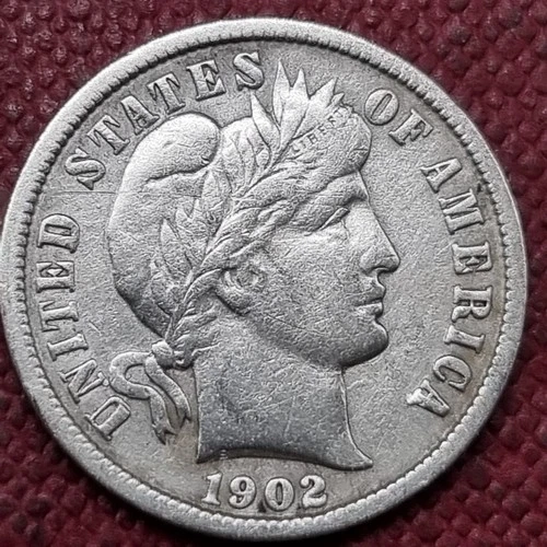 1902 Barber Dime 10c XF #98162