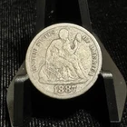 1887 S United States Seated Liberty One Dime 10C Silver Coin