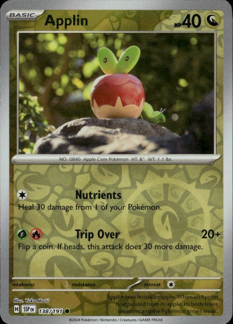 Applin Common SSP SV08: Surging Sparks 138/191 LP