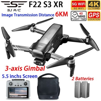 SJRC F22 S3 XR Screen Control Drone GPS 5G WIFI FPV 6KM 4K HD