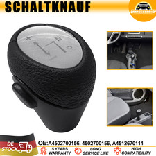 Schaltknauf Schalthebel Schwarz + Silberne Kappe für Mercedes Benz Smart Fortwo