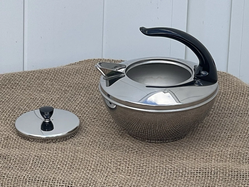 Tetera Mid Century Modern Revere Ware Cattail Designers’ Group 1953 Foto 3 de 4