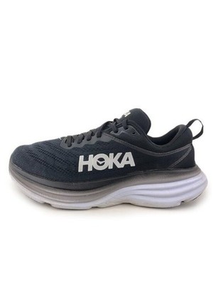 Hoka One One Bondi 8 Wide Running Shoes Mens Size 8.5 EE EUR 42 Black White