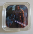 Hayleybug 2 oz Silver Blade of the Watcher Crow and Man Color Cast Loaf #3/15