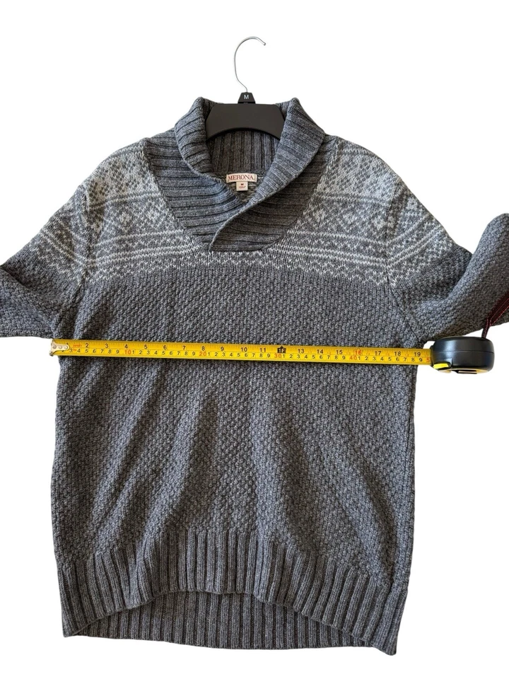 Кардиган Merona свитер пуловер серый толстовка мужской размер M хорошее состояние товара - Изображение 4 из 4