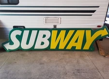 Vintage Subway Sandwich Restaurant Large 12 Foot Storefront Sign 