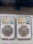 2024-S $1 Proof Morgan and Peace Silver Dollar 2pc Set NGC PF70UC Morgan &