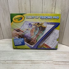 Crayola Light Up Tracing Pad Blue Drawing Projector for Kids Ages 6 .    9