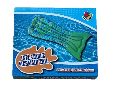 BJ Toys Aufblasbarer Meerjungfrauenschwanz Pool Schwimmer 173 x 82 cm - Brandneu Pool Schwimmer